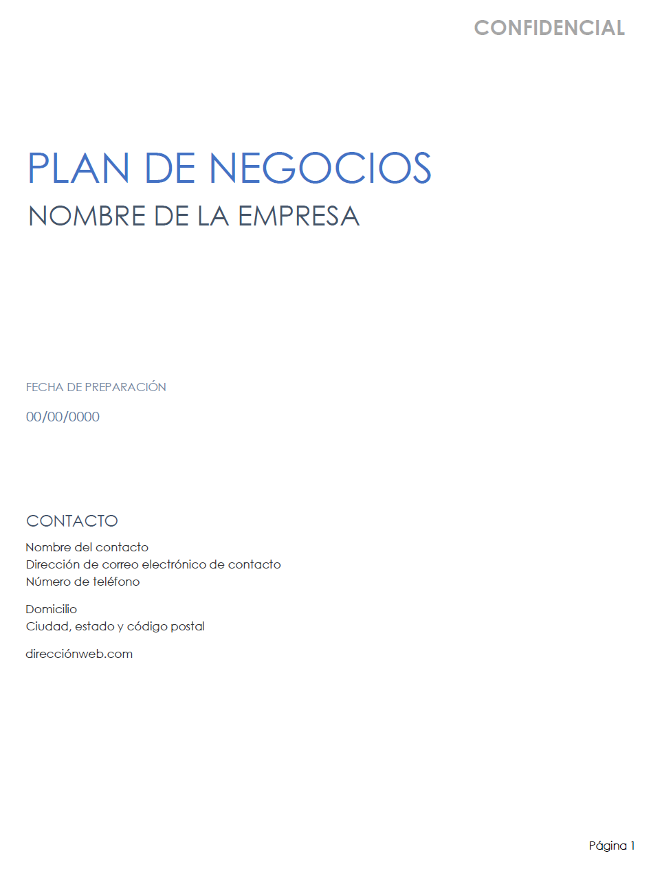 plan de negocios sencillo