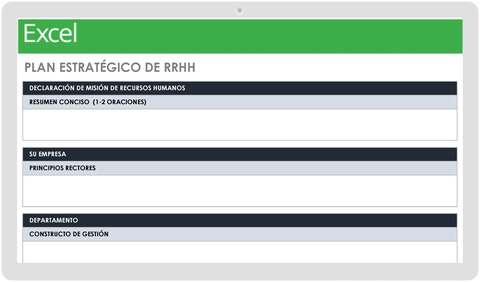 Plantilla de plan estratégico de recursos humanos